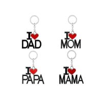 ZRM Fashion Jewelry Mother Father 39;s Day Gift Valentine 39; s Gift I Love Dad Mom PaPa Mama Keychain Family MOM PAPA Keychain