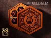 The Bard Dice Box CHERRY WOOD | Premium DnD Dice Box | D&amp;D Dice Box | Dice Vault | Dice Storage Tray for MTG RPG Gaming