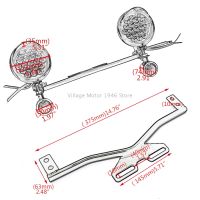 Chrome รถจักรยานยนต์ผ่าน Light Bar ไฟเลี้ยว Spot Light สำหรับ Honda Suzuki Kawasaki Yamaha เมตริก Cruisers