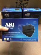 1 hộp 50 chiếc  Khẩu trang y tế AMI 4 lớp than hoạt tính kháng khuẩn ngừa