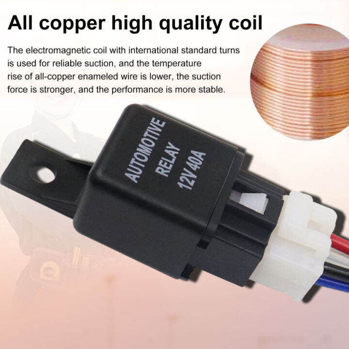 Replacement Heavy Duty Switch Fan Relay Fan Relay 12V 40A Lazada