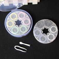 1 Set/6 Grids/3 Pairs Contact Lens Case Travel Glasses Lenses Box Unisex Eyes Care Kit Holder Cosmetic Contact Lenses Container