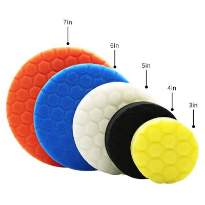 5pcs Buffing Sponge Car Polishing Wheels Cars Pad Kit For Car Polisher Compound Polish Car Beauty 3/4/5/6Inch Polishing Tool Set