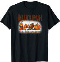 Tis The Season Leopard Pumpkin Football เสื้อยืดฤดูใบไม้ร่วงวันฮาโลวีน