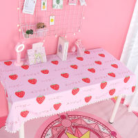 Tablecloth Ins Wind Student Cute Net Red Dressing Table Desk Table Mat Computer Round Table Cloth Art Girl Heart Tablecloth