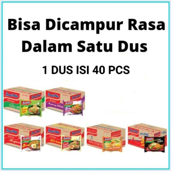 Indomie 1 Dus Bisa Mix Rasa Goreng & Kuah Isi 40 Pcs | Lazada Indonesia