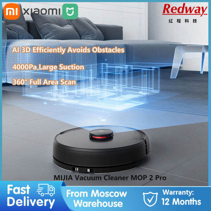 XIAOMI MIJIA Cleaning MOP 2 Pro Household Sweeping Mopping Robot LDS Navigation 4KPa Suction