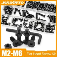 Countersunk Flat Head Hex Socket Cap Screws Kit M2 M2.5 M3 M4 M5 M6 Carbon Steel Allen Bolt and Nut and Washer Assortment Kit Nails Screws  Fasteners