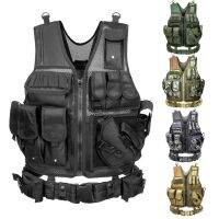 CWHunting เสื้อกั๊กยุทธวิธี Body Armor ทหาร Stab-Resistant Vest Outdoor Paintball Vest กีฬา Tops อุปกรณ์ป้องกัน