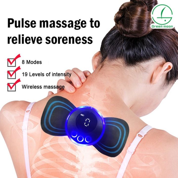 Portable Mini Electric Neck Massager Cervical Massage Stimulator Pain  Relief Kit