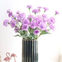 Artificial Flowers 71cm Purple Carnation Silk Flower Material Wedding Home Decoration Carnival Bachelor Party Scene Layout