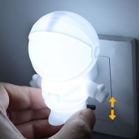 Mini LED Astronaut Night Lights Energy Saving Decoration Light Plug In Charging Bedside Table Lamp Kids Bedroom Decor Luminaires Night Lights