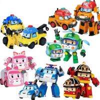 Robocar Poli รูปการ์ตูนการแปลงตัวเลขแอคชั่นหุ่นยนต์ตุ๊กตาคริสต์มาสกวางเรนเดียร์สำหรับเด็กเครื่องบินโมเดลรถยนต์แปลงร่างด้วยมือ