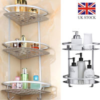 2 Layer Space Aluminum Bathroom Corner Rack Shampoo Shower Kitchen Storage Rack Storage Box Bathroom Accessory Set