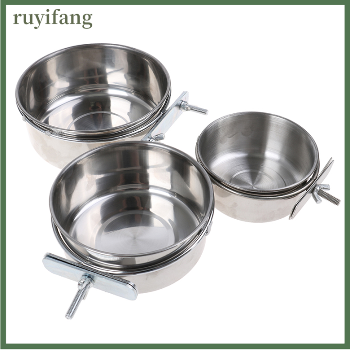 ruyifang-pet-hanging-bowl-สแตนเลสสุนัขและแมวให้อาหารอาหารนกชามกรง
