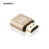 1pcs VGA Virtual Display Adapter HDMI-compatible 1.4 DDC EDID Dummy Plug Headless Ghost Display Emulator Video card Lock plate Cables