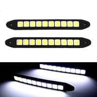 ✎✚❈ 2PCS 12V 10LED Car Lights Universal LED Daytime Running Light Car Highlight Waterproof Flexible COB Lamp Auto Exterior Accessory