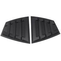 Black Rear Side Vent Quarter Window Louver Shutter Cover Trim for / 2015-2021