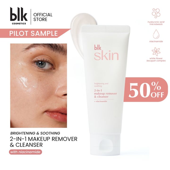 Blk skin brightening soothing 2in1 Makeup remover cleanser niacinamide 