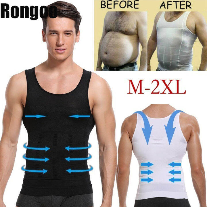 Men Waist Trainer Weight Loss Sauna Suit Zipper Neoprene Slimming Body