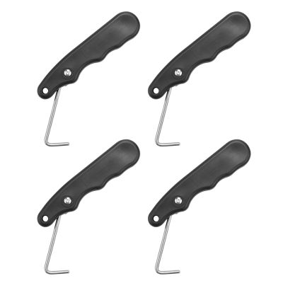 4Pcs Folding Shoe Lace Puller,Portable Lace Tightener Tool,Skate Lace Tightener for Hockey Ice Skates Figure Skates Boot