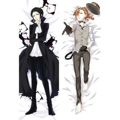 ปลอกหมอนอิง ลายอนิเมะ Bungo Stray Dogs Dakimakura Ryunosuke Akutagawa Peachskin 2 ด้าน ขนาด 60x180 ซม.