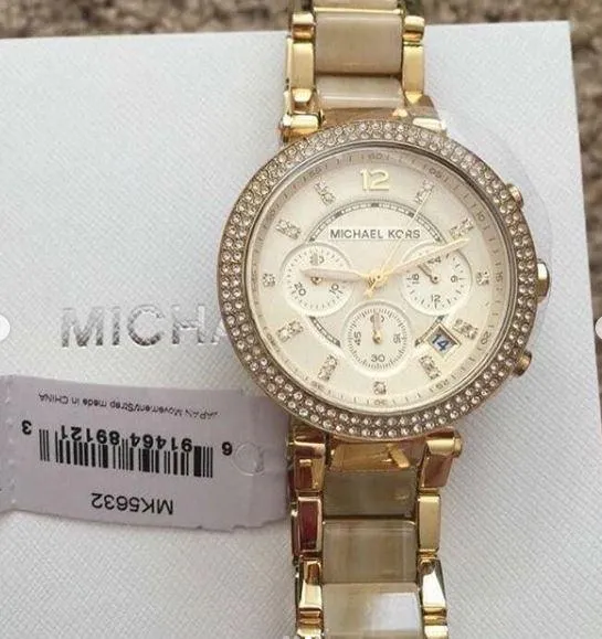 Women's Watch - MK5632 Michael Kors Parker Chronograph Champagne Dial ...