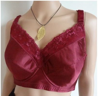 Buy Big Cup Women's Full Coverage Underwear Brand Embroidery Bra Black Gray  Pink Large Size 34 36 38 40 42 44 46 48 B C D E F Black Cup Size 95B at