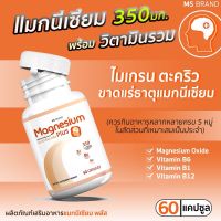 MS Magnesium Plus แมกนีเซียม วิตามิน B1 B6 B12 บำรุงระบบประสาท ลดอาการปวดไมเกรน 60 แคปซูล 1 กระปุก