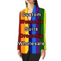 ZZOOI Design Womens Suit Logo/Picture/character DIY Any Color Custom Lady Blazers Luxury Coat Oversized Clothing Dropship Wholesale