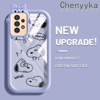 Chenyyka A13ปลอกสำหรับ Samsung 5G เคส A04s น่ารักสำหรับสุนัขตัวเล็กมอนสเตอร์ตัวน้อยมีโบว์แบบนิ่มกันกระแทกทนต่อการขีดข่วนเคสโทรศัพท์โปร่งใสฝาครอบป้องกันเลนส์กล้องถ่ายรูป TPU ซิลิกาเจล