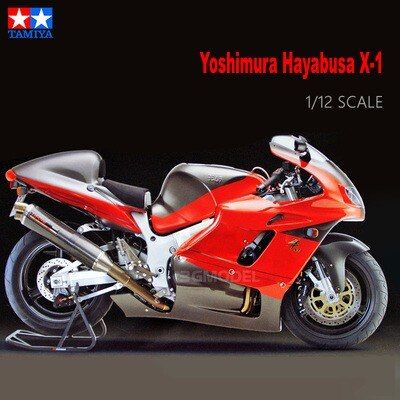 โมเดลรถโมเดล X-1 Tamiya 1/12นิ้วประกอบรถจักรยานยนต์ Yoshimura Hayabusa ชุดของเล่นรถจักรยานยนต์14093 DIY