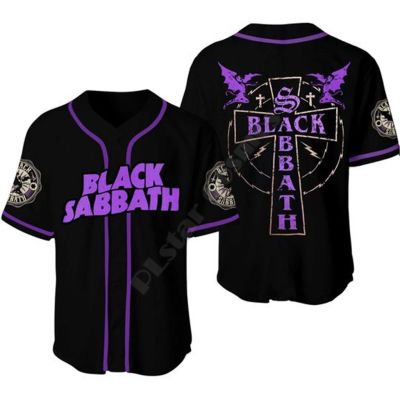 Black Sabbath Baseball Jersey Shirt Baseball Shirt 3D Printed Mens Shirt Casual Shirts hip hop Tops