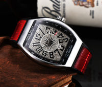 Franck Muller ผู้ชายยอดนาฬิกาแบรนด์หรู tonneau นาฬิกากันน้ำกีฬาเพชรหน้าปัดนาฬิกาผู้ชายโครโนกราฟ relógio masculio