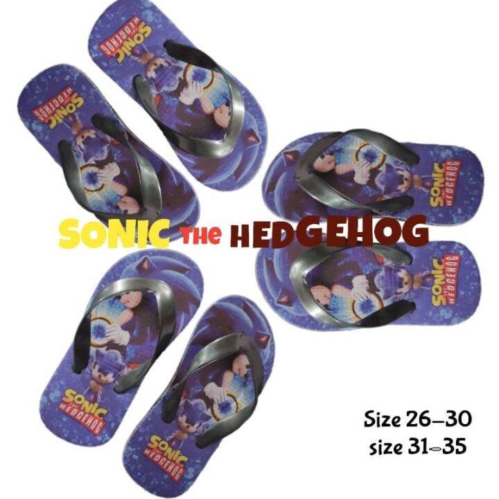 ♀ Sonic Children's Flip Flops Lazada