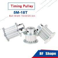 ✤✁ 5M-18T Alloy Pulley Inner Bore 5/6/6.35/8/10/12/14 mm Pulley Wheel Circular Arc Tooth Fit For 5M Synchronous Belt Width 15/20/2