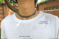 สร้อยคอชิดคอ รมดำ8มิล necklace hiphop สแตนเลสแท้ Stainless แฟชั่นชาย แฟชั่นผู้หญิง 316l allacc