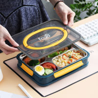 Large Capacity 304 Stainless Steel Sealed Bento Portable Lunch Heat Retention Insulated Bento Rice Soup Salad Bowl with Compartment for Students Workers