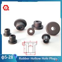 【DT】hot！ 2-5 Buah Grommet Karet Silikon Berongga Bulat Putih/Hitam Lubang Colokan Kabel Kawat Pelindung Semak-semak O-ring Gasket 5-28Mm