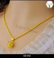 สร้อยคอทอง  พร้อมจี้สร้อยคอระย้า HIALAMA    ชุบ  24K GOLD NECKLACE  ยาว 18 นิ้ว  พร้อมจัดส่ง