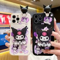 Sanrio Kuromi เคสสมาร์ทโฟนสุดหรูสำหรับ iPhone 14 Plus 11 12 13 Pro XR XS Max 6 6SP 7 8 Plus X XR ปกสูงสุดพร้อมที่จับ