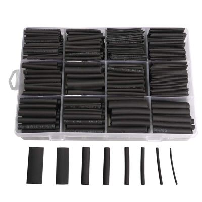 625Pcs Heat Shrink Tubing Kit Heat Shrink Tubes Wire Wrap Ratio 2:1 Electrical Cable Sleeve Assortment with Storage Case Electrical Circuitry Parts