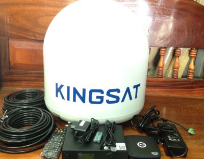 หัวสัญญาณทีวี KINGSAT  Satellite TV Antenna พร้อมอุปกรณ์ติดตั้งครบชุด ราคาไม่รวมกล่อง PSI