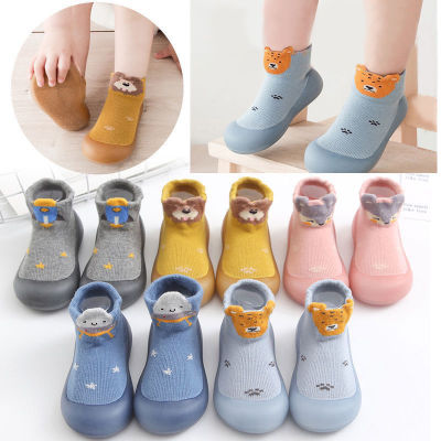 Baby Shoes Uni Anti-slip Cartoon Animal Fox Shoes Infant Girls First Walkers Boy Soft Sole Rubber Outdoor Toddler Pink Shoes