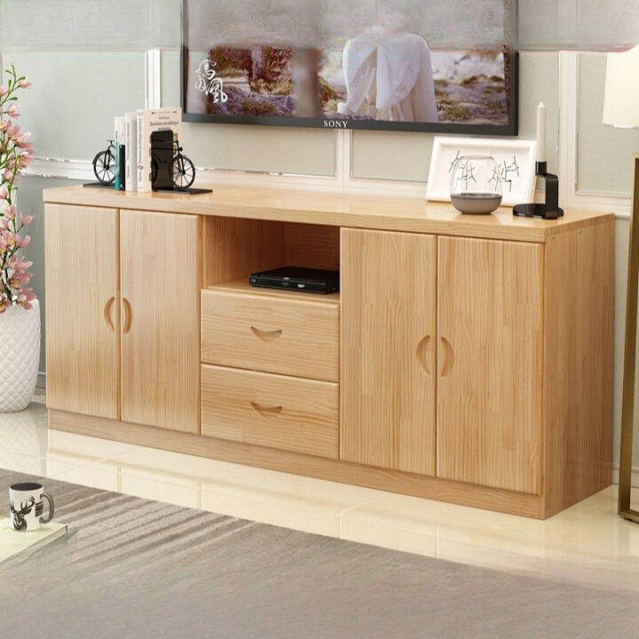 Solid Wood TV Drawer Storage Master Bedroom Simple