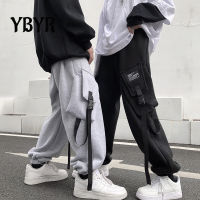 Women Sweatpants Harajuku Cotton Loose Cargo Pant Jogger 2021 Men Female Ribbon Wide Leg Trousers Streetwear Casual Autumn