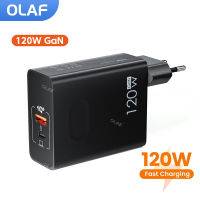 120W GAN Charger Fast CHARGING USB Charger Type C PD Quick Charge3.0อะแดปเตอร์ชาร์จศัพท์มือถือสำหรับ Xiaomi Samsung