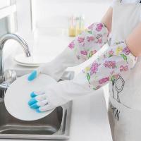 【CW】 Rubber Dishwashing Gloves Durable Warm Housekeeping Cleaning