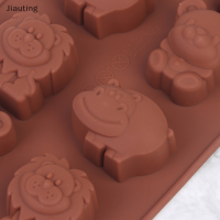 Jiauting แม่พิมพ์ซิลิโคนสัตว์ hippo Lion Bear Shape ช็อกโกแลตสบู่เค้ก DIY เครื่องครัว