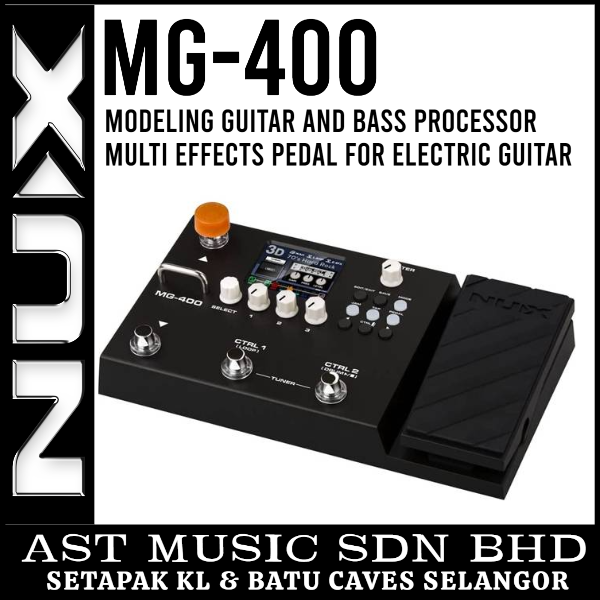 NUX MG400 Modeling Guitar And Bass Processor Multi Effects Pedal For ...